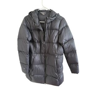 Eddie Bauer E550 Luna Down Parka – Women's Large – Black – Hooded –